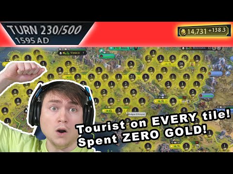 WIN without spending a SINGLE GOLD! Civ 6 Deity No Gold Challenge Episode 2/2 Turn 230 Win!