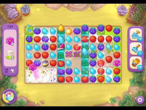 Gardenscapes Level 734 Super Hard