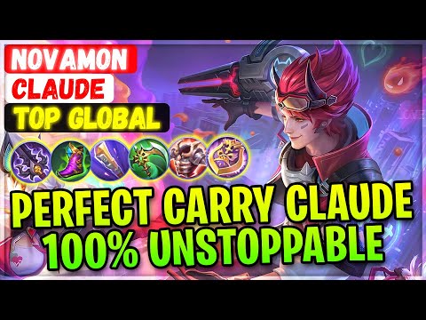Perfect Carry Claude 100% Unstoppable [ Top Global Claude ] Novamon - Mobile Legends Emblem Build