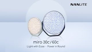 Nanlite miro 30c RGB Round LED Light Panel MIRO 30C MIDNIGHT