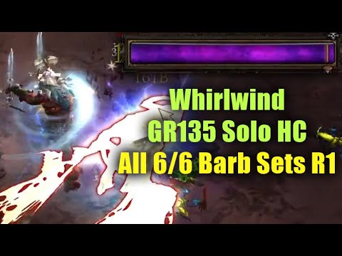 Whirlwind Wastes GR135 Solo - All Barb Sets Rank 1! Season 26