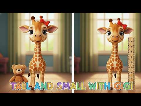 Tall and Small Song with 🦒 Gigi the Giraffe | Learning Opposites for Kids | Tiny Paws Academy