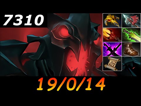 Dota 2 Shadow Fiend 7310 MMR 19/0/14 (Kills/Deaths/Assists) Ranked Full Gameplay