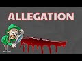 What Does ALLEGATION Means || Meanings And Definitions With Example in ENGLISH .