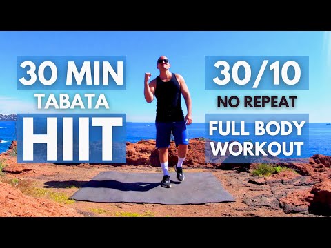 TABATA HIIT 30 Min Workout / No Repeat / Full Body Workout / TABATA 30/10