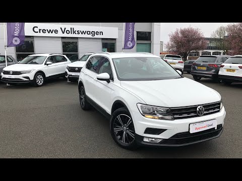 Approved Used Volkswagen Tiguan SE Nav 2.0TDI 4Motion DSG in Pure White - KJ17KTT
