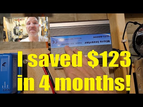 Simple explanation of Grid Tie Inverter.  It saved me $123 in 4 Months!