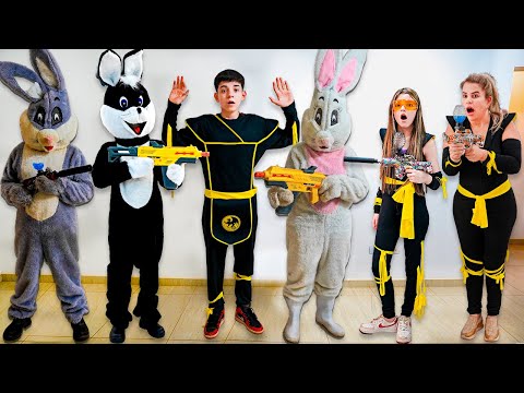 THE BAD RABBIT - NINJAS VS BAD GUYS THE BATTLE! WHO ARE THEY? Part 37