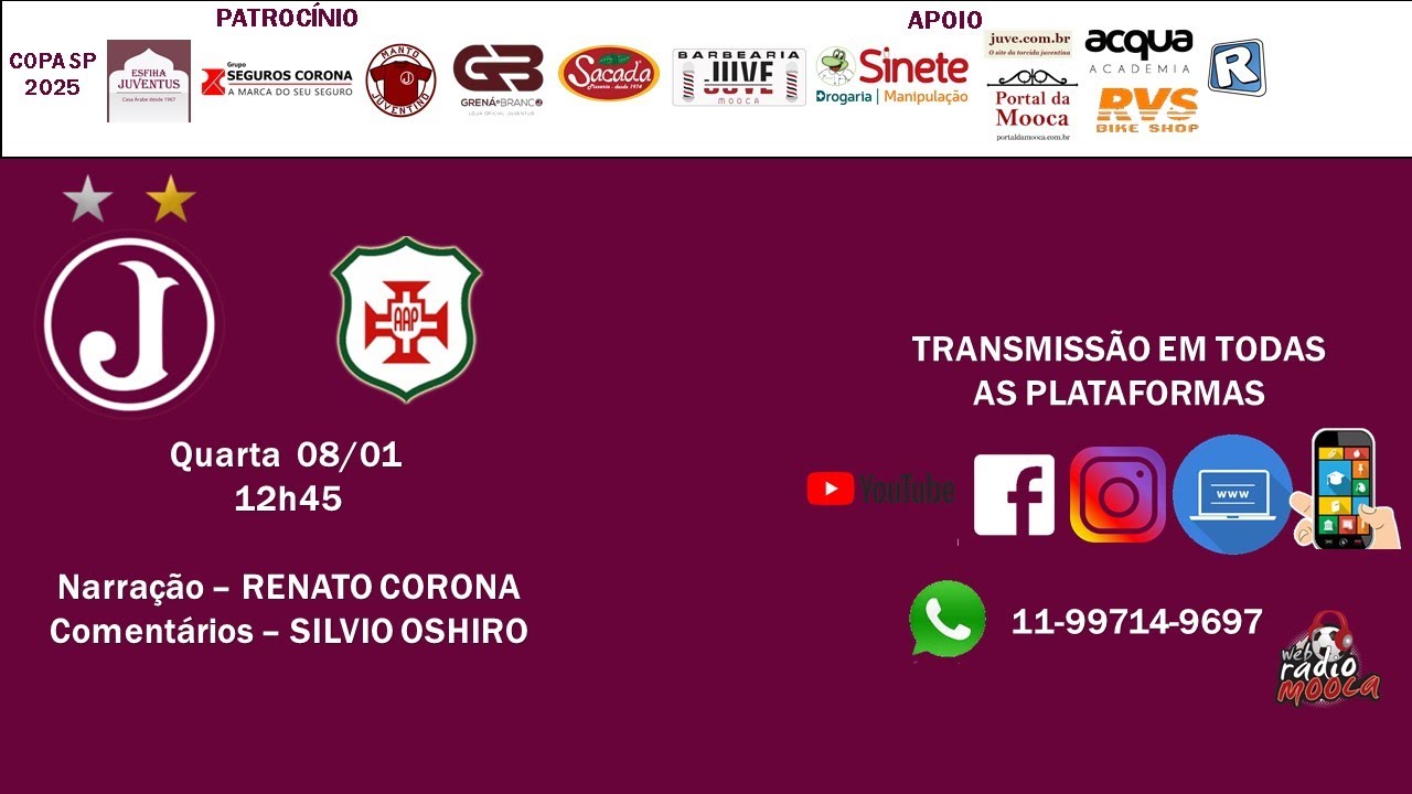 COPA SP 2025 - JUVENTUS x PORTUGUESA SANTISTA