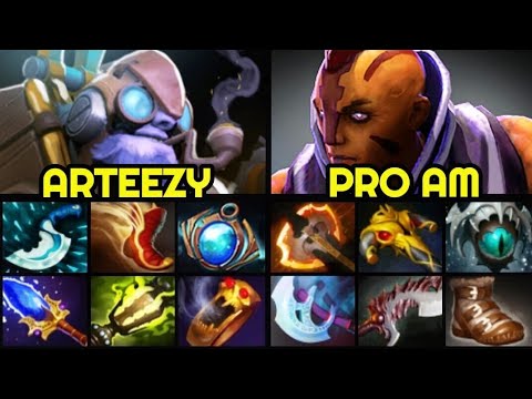 ARTEEZY Mid Tinker - Hard Game vs Full Slotted Anti Mage 7.27 Dota 2
