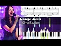 Olivia Rodrigo - teenage dream - Accurate Piano Tutorial with Sheet Music