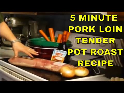 5 Minute - PORK LOIN TENDERLOIN POT ROAST - CROCK POT...