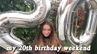 my 20th birthday weekend vlog - what i ate, opening presents, celebrating life
