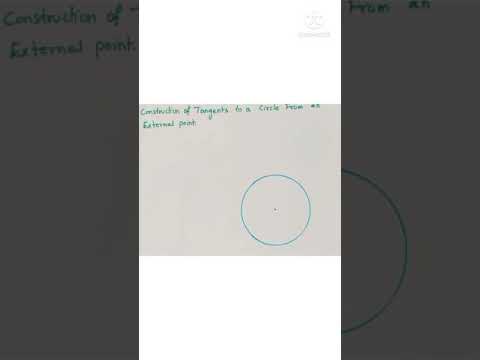 Construction of tangents to a circle from external point