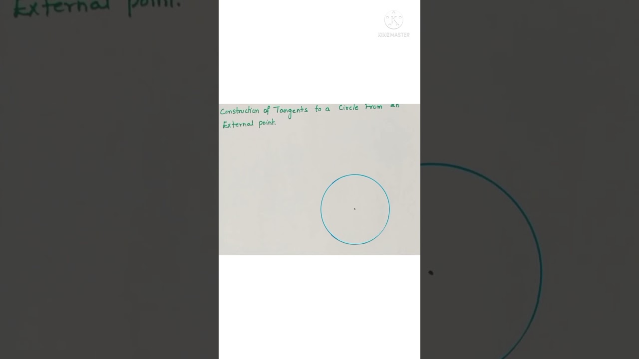 Construction of tangents to a circle from external point