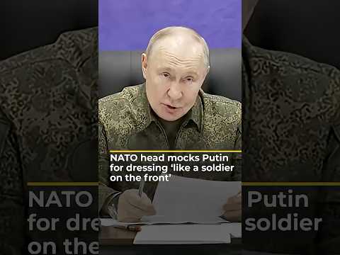 NATO head mocks Putin for dressing ‘like a soldier on the front’ | AJ #shorts