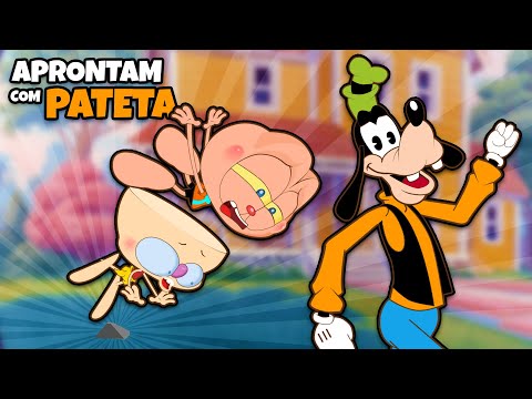 Mongo e Drongo fazem patetadas com o Pateta enquanto patetão por aí! | Desenho de comédia