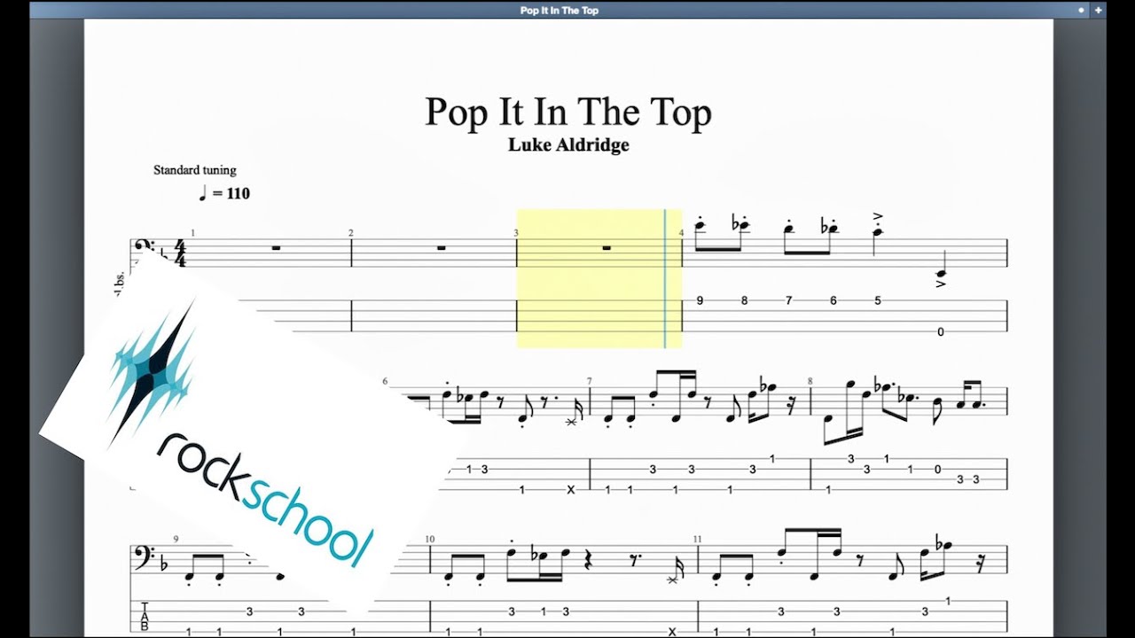Pop It In The ToP Rockschool Grade 6 Bass