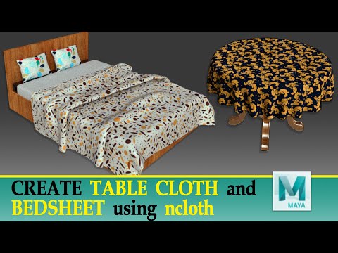 nCloth Maya tutorial How to model Tablecloth using nCloth in Maya Maya 2022