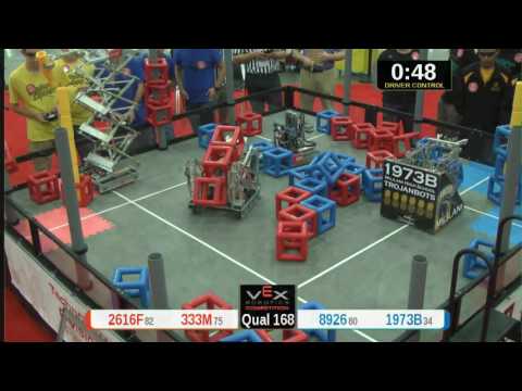 2015 VRC Tech Q168 - 2616F 333M vs 8926 1973B - 67 to 49 - VEX Worlds 2015 - Technology Division