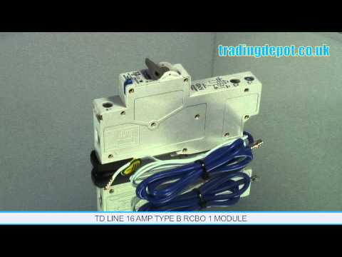 TRADING DEPOT: TD Line 16 Amp Type B RCBO 1 Module Part no: TDRCBO16
