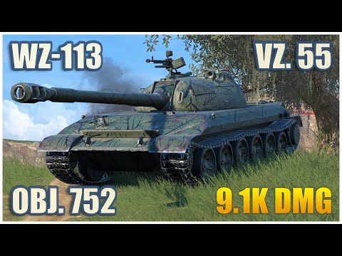 Vz. 55, WZ-113 & Object 752 • WoT Blitz Gameplay