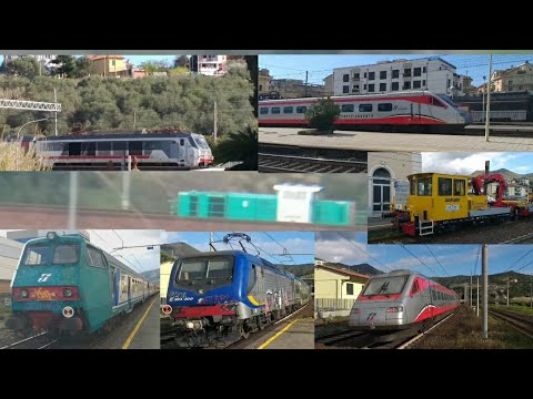 COMPILATION DI TRENI,8 transiti tra Ceranesi,Riva Trigoso,Sestri Levante,primo week end di aprile