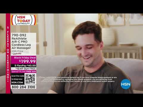 ReAthlete AIRC PRO Cordless Leg Air Massager with Travel...