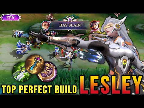 PERFECT LESLEY TOP BUILD FROM EARLY TO WIN EVERY GAME🚀 LESLEY BEST BUILD 2023 | MLBB