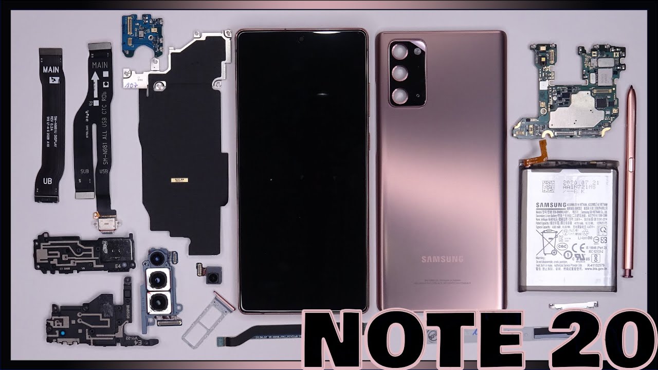 Samsung Galaxy Note 20 Disassembly Teardown Repair Video Review