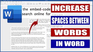 Increase spaces between words in MS Word | Microsoft Word Tutorials
