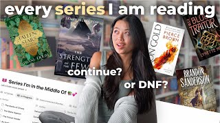 ALL the series I'm in the middle of... do I continue, or DNF? 📚👀