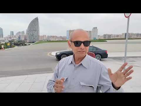 Dr. Naeem Karnalkar at Heydar Aliyev Cultural Center Master Architect Landmark in Baku, Azerbaijan.