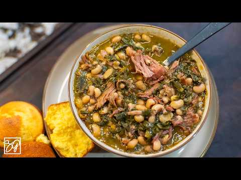 New Years Black Eyed Peas with Collard Greens