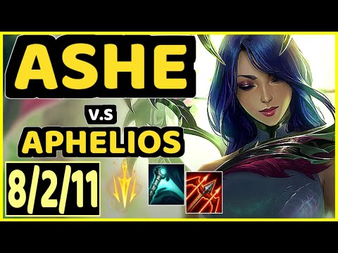 OMOK KING (ASHE) vs APHELIOS - 8/2/11 KDA BOTTOM ADC GAMEPLAY - NA Ranked GRANDMASTER