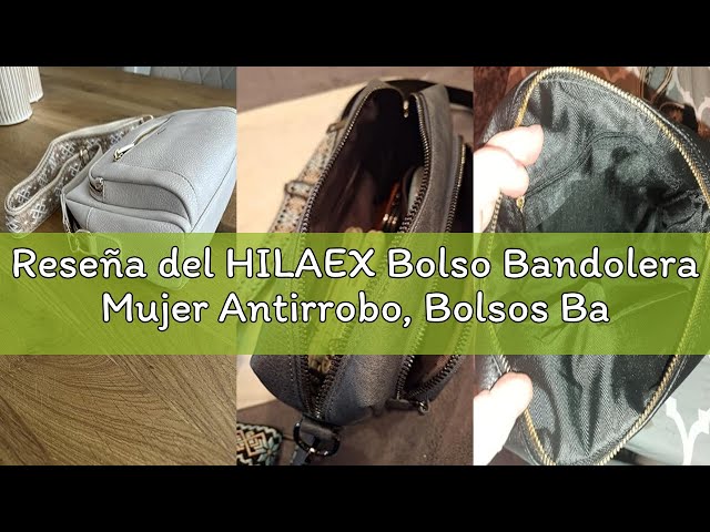 Vídeo relacionado con HILAEX Bolso Bandolera Mujer Antirrobo, Bolsos Bandolera para Mujer 4 Compartimentos con Correa Ancha Ajustable Y ExtraíBle