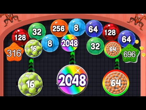 Ball Pop 2048 - pop it 2048 - blob merge 2048 - Merge Ball 2048 Gameplay Mobile  All Levels