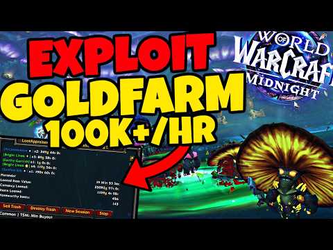 INSANE CLOTH FARM EXPLOIT 100K+/HR | WoW Midnight Goldfarm