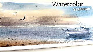 Loving the sea is the yearning of every free soul | Watercolor Seascape