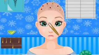 Эльза пришла к врачу по пересадке волос Мультик Игра для девочек Холодное Сердце фото