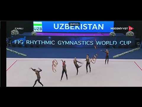 UZBEKISTAN Group UZE  3 Ribbons 2 Balls AA WORLD CUP BAKU 2023