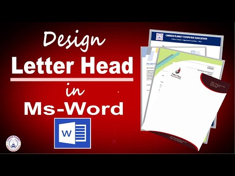 MS Word Tutorial How to Create Letterhead Design in Microsoft Word