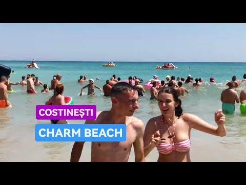 [4K]  Plaja CHARM BEACH - TOUR WALK BEACH COSTINESTI BEACH, Black SEA  CONSTANTA , ROMANIA