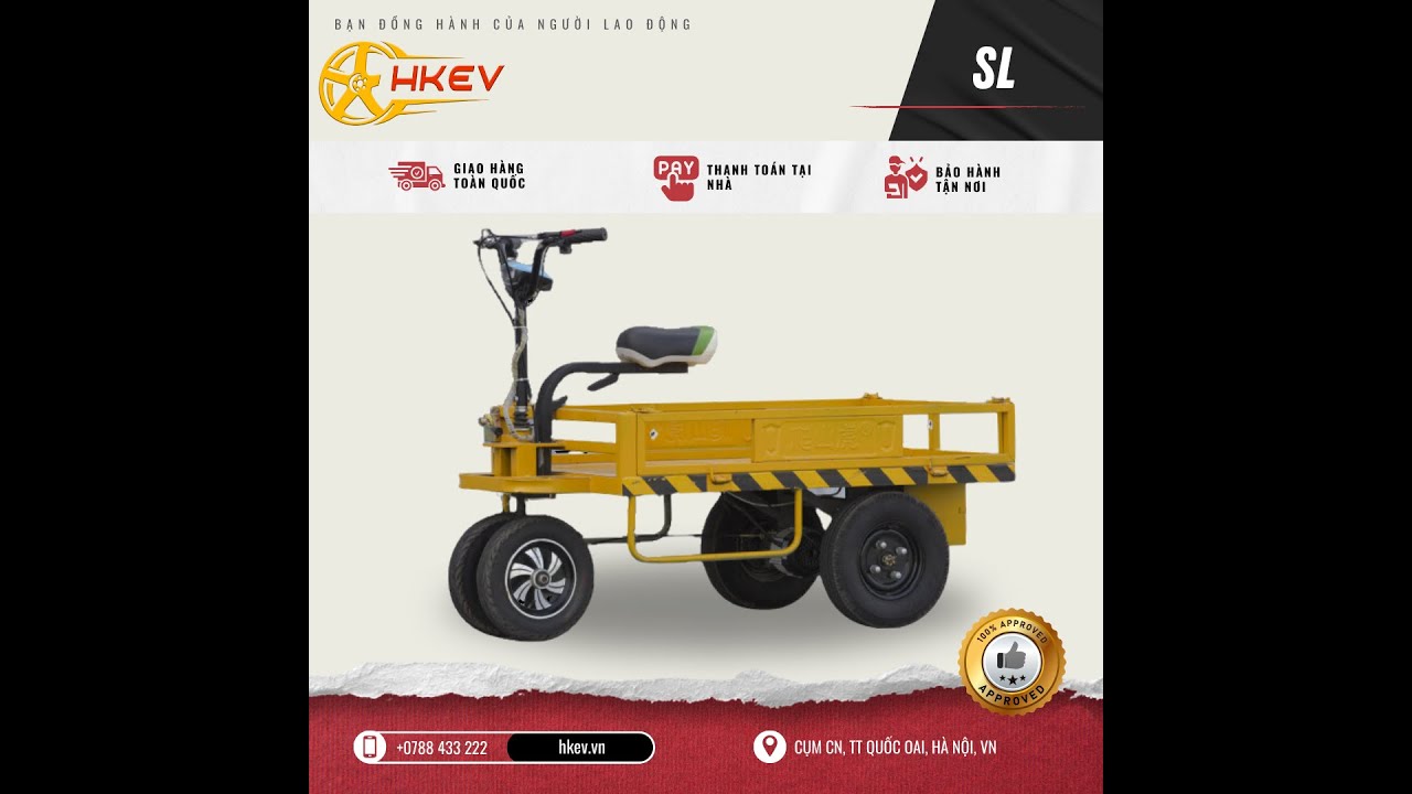 Xe Điện Chở Hàng SL - Thông Số Kỹ Thuật, Trọng Tải 800kg  #hkev #tbr1 #tb200 #st #sl #js