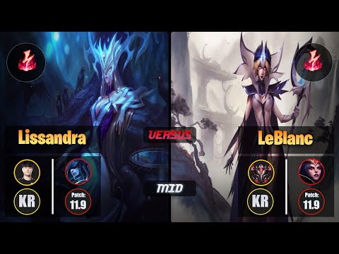Tempt LISSANDRA (Mid) [Electrocute] VS LEBLANC - Grandmaster KR Patch 11.9