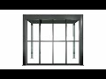 Aluminium Glazed Sliding Pergola Doors System in Charcoal