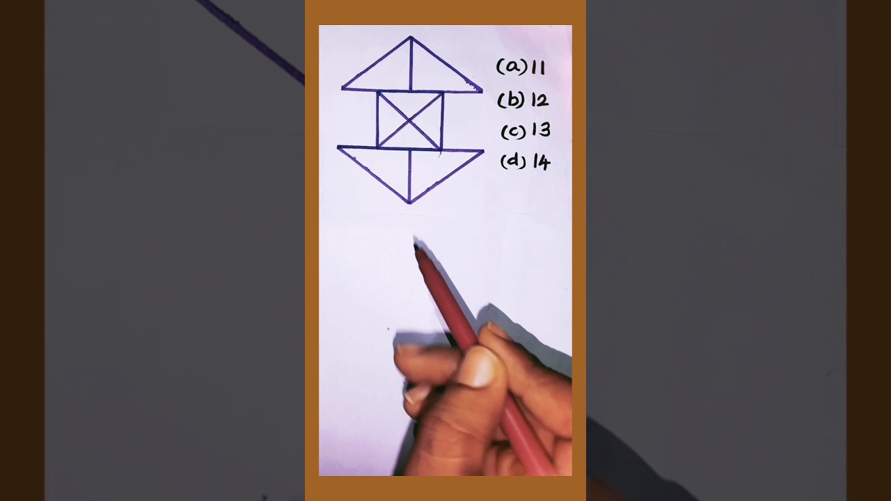 Count the number of triangles |Embedded figures #figurecounting #embeddedfigures #countingfigures