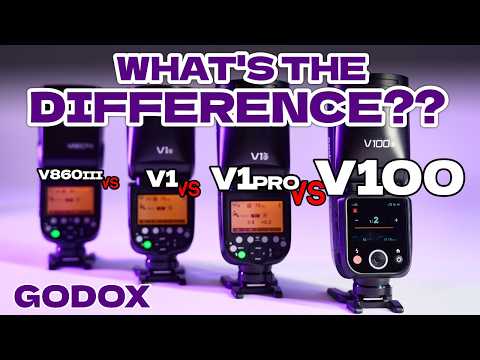 What's the Difference?? Godox V100, V1 Pro, V1, V860iii - THE Depth Comparison