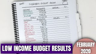 FEBRUARY LOW INCOME BUDGET RESULTS: Monthly Budget Recap | February Budget With Me | KeAmber Vaughn