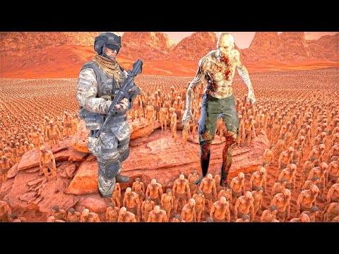 1,000,000 ZOMBIE attack  Army Border Area - Ultimate Epic Battle Simulator 2 - UEBS 2